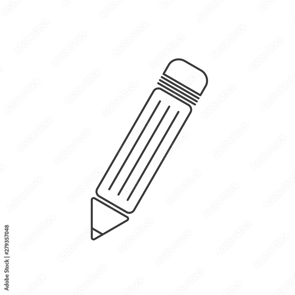 Aufkleber pencil icon template color editable. pencil symbol of graduation vector sign isolated on white backg