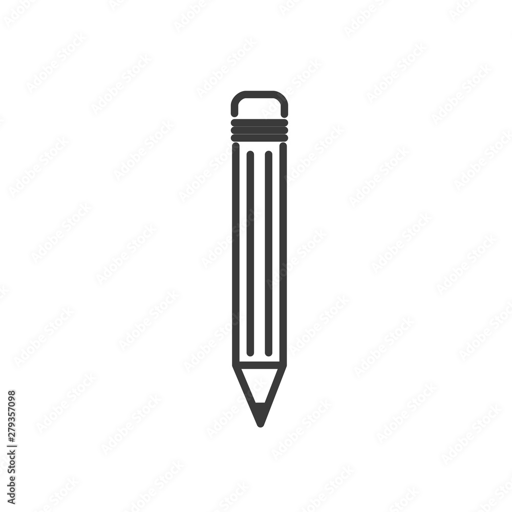 Aufkleber pencil icon template color editable. pencil symbol of graduation vector sign isolated on white backg