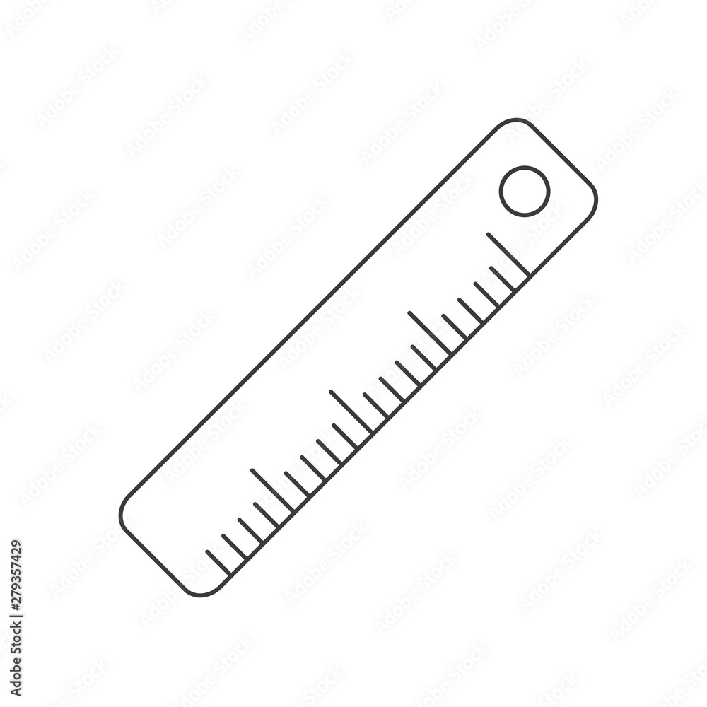 Fototapete ruler icon template color editable. measurement ruler symbol vector sign isolated on white backgroun