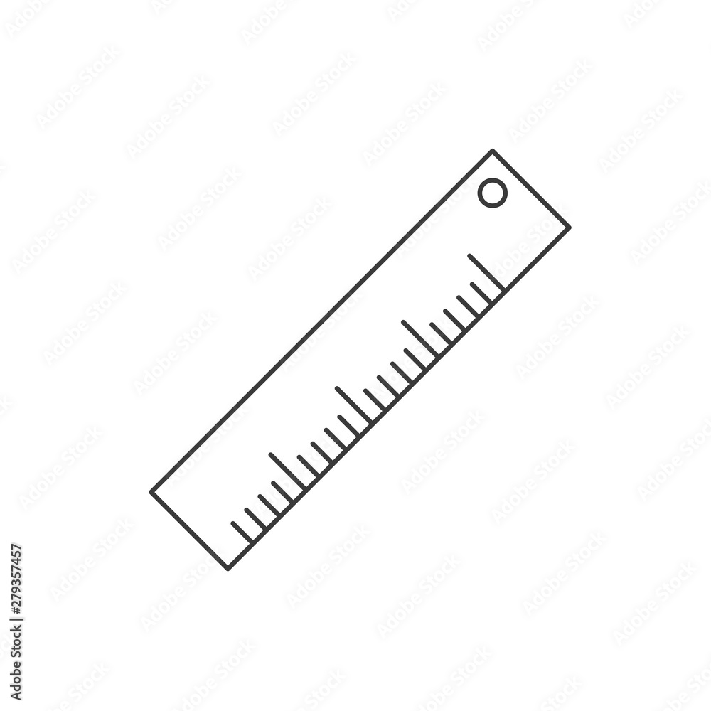 Poster ruler icon template color editable. measurement ruler symbol vector sign isolated on white backgroun