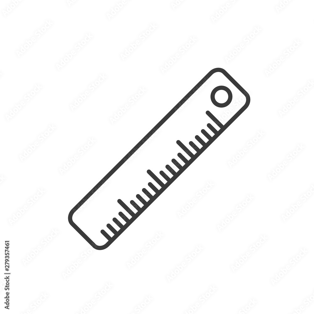 Fototapete ruler icon template color editable. measurement ruler symbol vector sign isolated on white backgroun