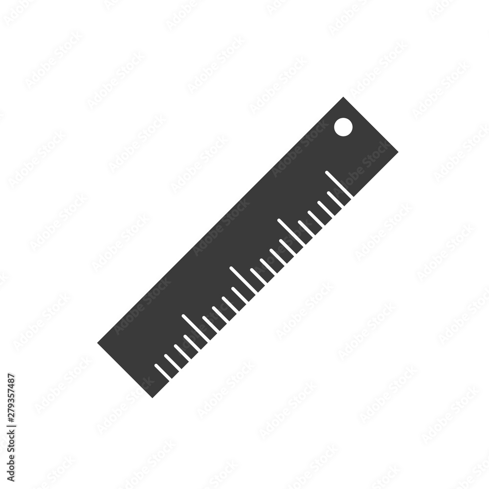 Leinwandbilder ruler icon template color editable. measurement ruler symbol vector sign isolated on white backgroun