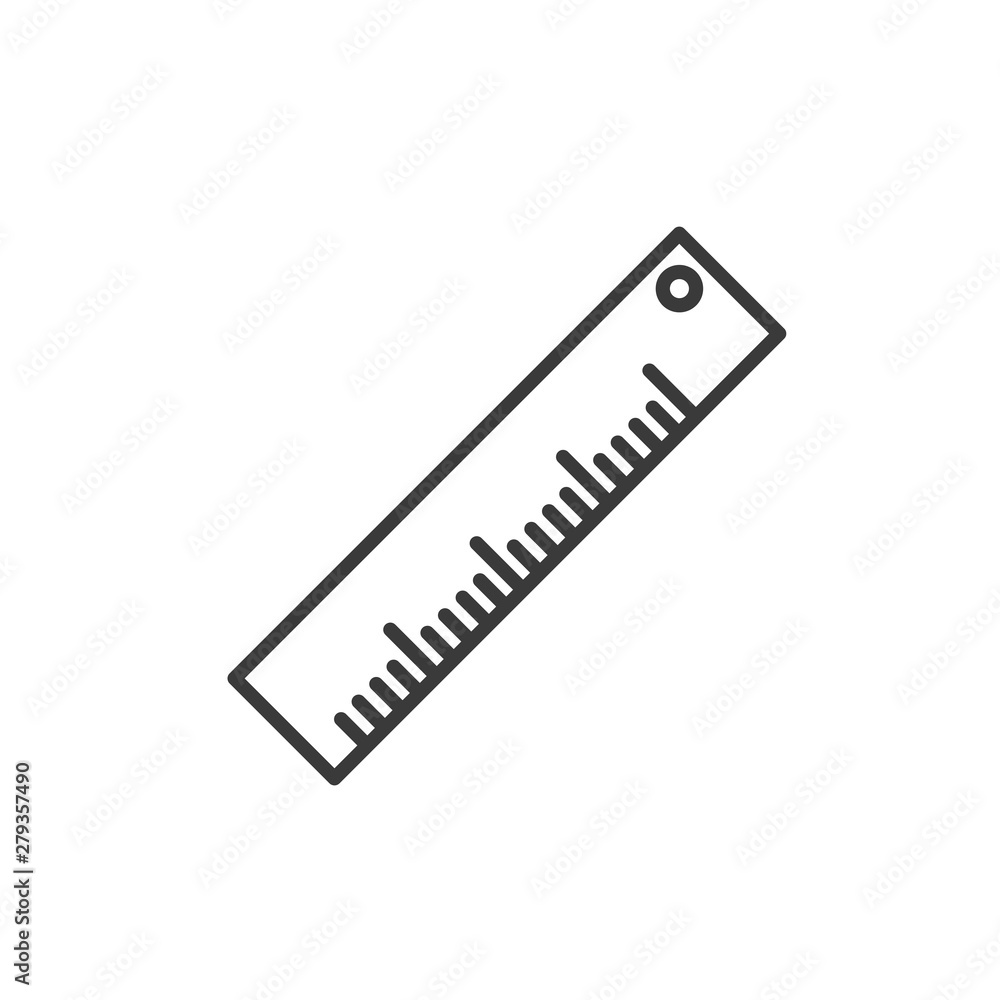 Leinwandbilder Ruler icon template color editable. Measurement ruler symbol vector sign isolated on white background. Simple logo vector illustration for graphic and web design.