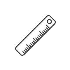 Ruler icon template color editable. Measurement ruler symbol vector sign isolated on white background. Simple logo vector illustration for graphic and web design.