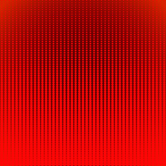 Halftone Spotted Dots Circle Abstract Vector Illustration, Red Background.