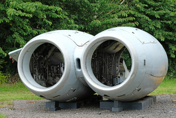 Twin aircraft engine nacelles example