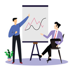 Man Working Vector Template Design Illustration