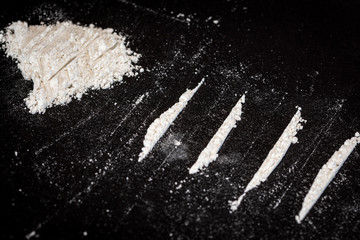 Some lines of cocaine