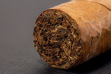 cigar on a black background