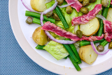 Fresh Healthy Rare Beef Steak Salad