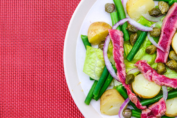 Fresh Healthy Rare Beef Steak Salad