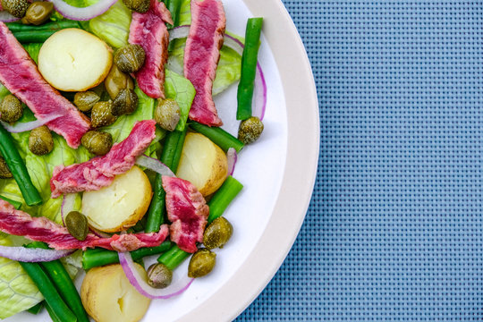 Fresh Healthy Rare Beef Steak Salad