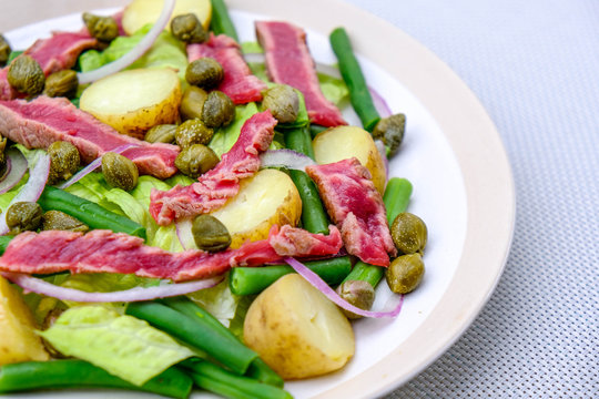 Fresh Healthy Rare Beef Steak Salad