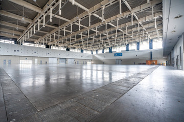 Hangar for storage. Industrial warehouse.