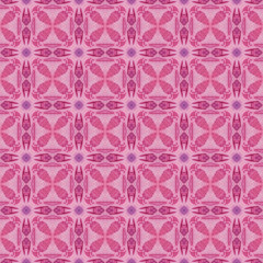 Fototapeta premium Red blue checked allover seamless pattern. Hand dr