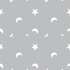 stars and moon pattern seamless background