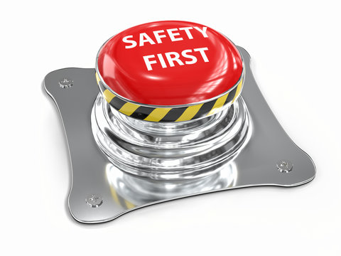 3D render of Safety First pushbutton
