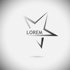 Logo is a star line. Vector illustration