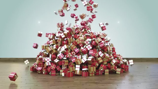 Pluie de cadeaux de No&euml;l