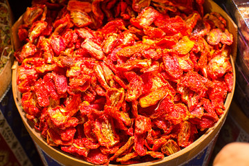 Typical spices and teas on sale in the turkish markets