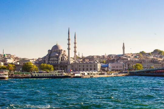View of the old town and beautiful mosque in Istanbul