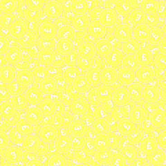 British pound gold coins seamless pattern. Breatht
