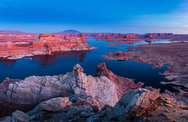 spectacular view of Lake Powell from Alstrom Point, Glen Canyon Recreation Area, Utah USA