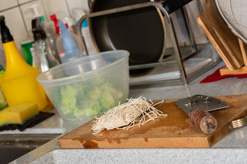 kitchen counter with nobody
