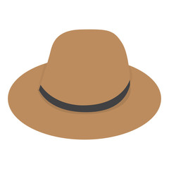 Isolated man beach hat on a white background - Vector