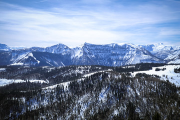 Beautiful view of  Sankt Gilgen, Wolfgangsee And Zwolferhorn Mountain Cable Car, Salzkammergut, Austria