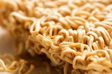 dry instant noodles on a plate