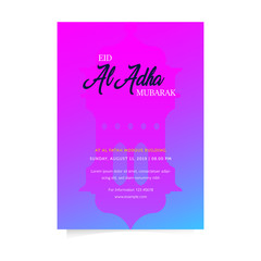 al adha mubarak A4 Style Flyer, Brochure, flyer decoration muslim background 