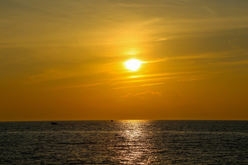 yellow hazy sunset