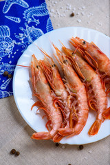 spiny lobster on a white plate