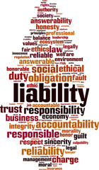 Obraz premium Liability word cloud