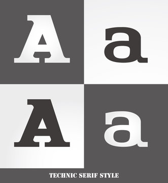 eps Vector image: Linear Serif style initials (A)