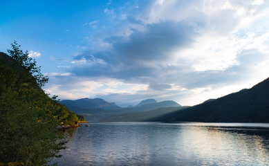 Fototapeta premium sunrise at hardangerfjord