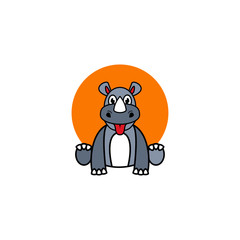 Rhino Logo Design Vector