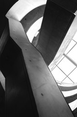 Black and white architectural abstract shapes 