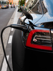 Fototapeta premium Recharge your electric vehicle here for free