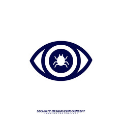 Security icon logo design vector. Protection and Security Vector Line Icons Set. Business Data Protection Technology, Cyber Security, Computer Network Protection. Editable Stroke. Web Icon