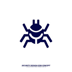 Security icon logo design vector. Protection and Security Vector Line Icons Set. Business Data Protection Technology, Cyber Security, Computer Network Protection. Editable Stroke. Web Icon