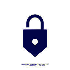 Security icon logo design vector. Protection and Security Vector Line Icons Set. Business Data Protection Technology, Cyber Security, Computer Network Protection. Editable Stroke. Web Icon
