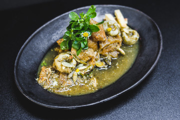 pasta with pesto and capers