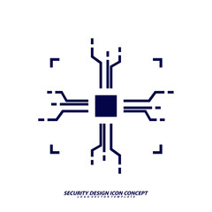 Security icon logo design vector. Protection and Security Vector Line Icons Set. Business Data Protection Technology, Cyber Security, Computer Network Protection. Editable Stroke. Web Icon