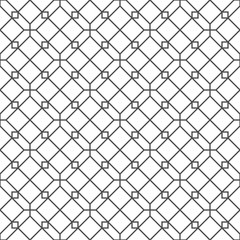 Fototapeta premium Geometric seamless pattern. Black and white decorative background. Backdrop for cover, wallpaper, textile and design