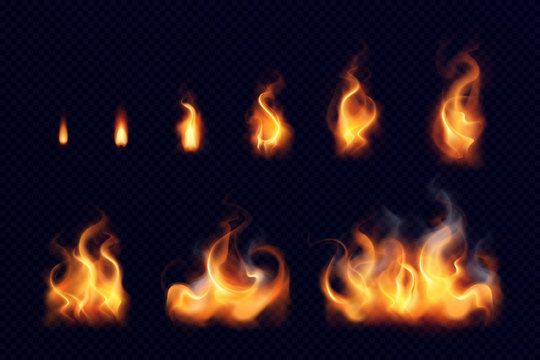 Fire Flame Realistic Set