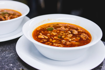 bowl of beans soup