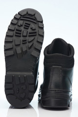Black military shoes