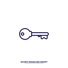 Security icon logo design vector. Protection and Security Vector Line Icons Set. Business Data Protection Technology, Cyber Security, Computer Network Protection. Editable Stroke. Web Icon